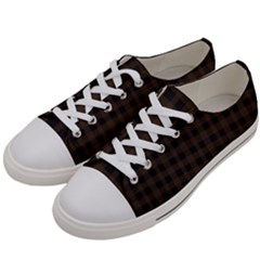 Brown And Black Small Plaids Men s Low Top Canvas Sneakers by ConteMonfrey