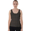 Brown and black small plaids Velvet Tank Top View1