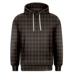 Brown And Black Small Plaids Men s Overhead Hoodie by ConteMonfrey