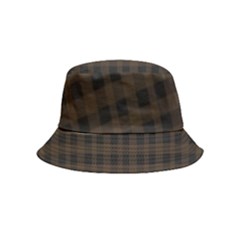 Brown And Black Small Plaids Bucket Hat (kids) by ConteMonfrey