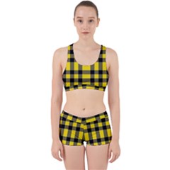 Yellow Plaids Straight Work It Out Gym Set by ConteMonfrey