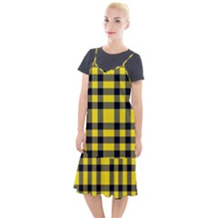 Yellow Plaids Straight Camis Fishtail Dress by ConteMonfrey