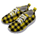 Yellow Plaids Straight Kids Athletic Shoes View2