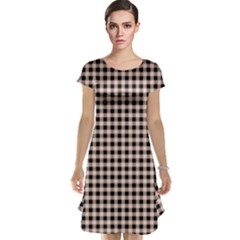 Purple Black Small Plaids Cap Sleeve Nightdress by ConteMonfrey