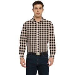 Purple Black Small Plaids Men s Long Sleeve  Shirt by ConteMonfrey