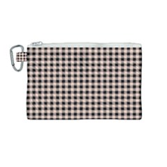 Purple Black Small Plaids Canvas Cosmetic Bag (medium) by ConteMonfrey