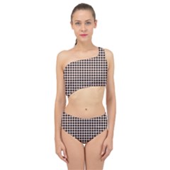 Purple Black Small Plaids Spliced Up Two Piece Swimsuit by ConteMonfrey