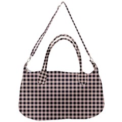 Purple Black Small Plaids Removal Strap Handbag by ConteMonfrey