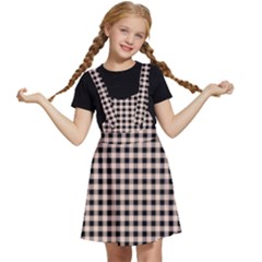 Purple Black Small Plaids Kids  Apron Dress by ConteMonfrey