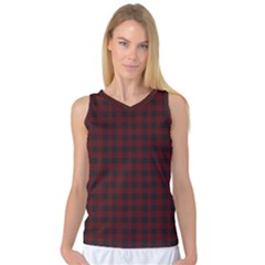 Black Red Small Plaids Women s Basketball Tank Top by ConteMonfrey