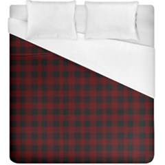 Black Red Small Plaids Duvet Cover (king Size) by ConteMonfrey