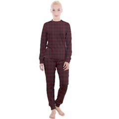 Black Red Small Plaids Women s Lounge Set by ConteMonfrey