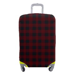 Black Red Small Plaids Luggage Cover (small) by ConteMonfrey