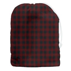 Black Red Small Plaids Drawstring Pouch (3xl) by ConteMonfrey