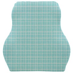 Turquoise Small Plaids Lines Car Seat Velour Cushion  by ConteMonfrey