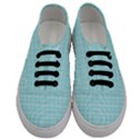 Turquoise Small Plaids Lines Men s Classic Low Top Sneakers View1