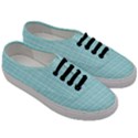 Turquoise Small Plaids Lines Men s Classic Low Top Sneakers View3