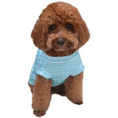 Turquoise Small Plaids Lines Dog T-shirt by ConteMonfrey