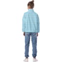 Turquoise Small Plaids Lines Kids  Half Zip Hoodie View2