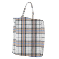 Cute Blue Grey White Plaids Giant Grocery Tote by ConteMonfrey