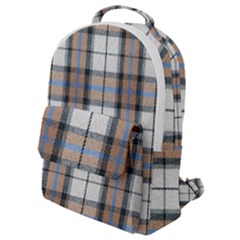 Cute Blue Grey White Plaids Flap Pocket Backpack (small) by ConteMonfrey