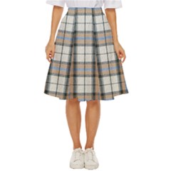 Cute Blue Grey White Plaids Classic Short Skirt by ConteMonfrey