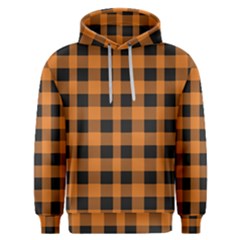 Orange Black Halloween Inspired Plaids Men s Overhead Hoodie by ConteMonfrey