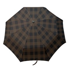 Brown And Black Plaids Folding Umbrellas by ConteMonfrey