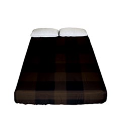 Brown And Black Plaids Fitted Sheet (full/ Double Size) by ConteMonfrey