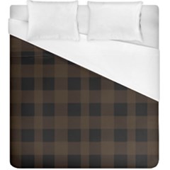 Brown And Black Plaids Duvet Cover (king Size) by ConteMonfrey