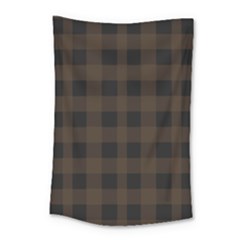 Brown And Black Plaids Small Tapestry by ConteMonfrey