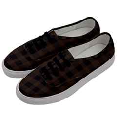 Brown And Black Plaids Men s Classic Low Top Sneakers by ConteMonfrey