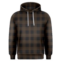 Brown And Black Plaids Men s Overhead Hoodie by ConteMonfrey