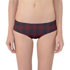 Dark Red Classic Plaids Classic Bikini Bottoms by ConteMonfrey