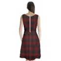 Dark red classic plaids Sleeveless Waist Tie Chiffon Dress View2