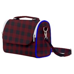 Dark Red Classic Plaids Satchel Shoulder Bag by ConteMonfrey