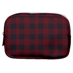 Dark Red Classic Plaids Make Up Pouch (small) by ConteMonfrey