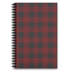 Dark Red Classic Plaids 5 5  X 8 5  Notebook by ConteMonfrey