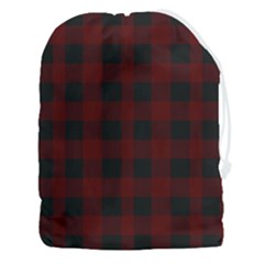 Dark Red Classic Plaids Drawstring Pouch (3xl) by ConteMonfrey