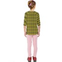 Yellow Small Plaids Kids  Quarter Sleeve Raglan Tee View2