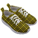 Yellow Small Plaids Kids Athletic Shoes View3