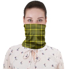 Yellow Small Plaids Face Covering Bandana (adult) by ConteMonfrey