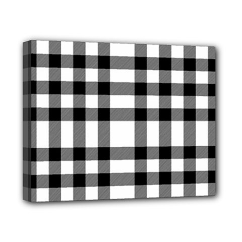 Black White Plaids  Canvas 10  X 8  (stretched) by ConteMonfrey