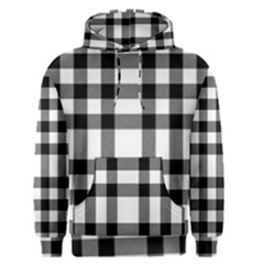 Black White Plaids  Men s Core Hoodie by ConteMonfrey