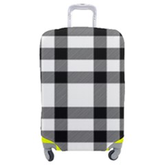 Black White Plaids  Luggage Cover (medium) by ConteMonfrey