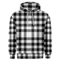 Black White Plaids  Men s Overhead Hoodie View1