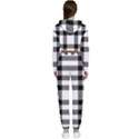 Black White Plaids  Cropped Zip Up Lounge Set View2