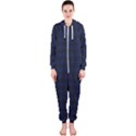 Black and blue classic small plaids Hooded Jumpsuit (Ladies) View1