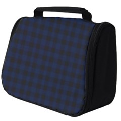 Black And Blue Classic Small Plaids Full Print Travel Pouch (big) by ConteMonfrey