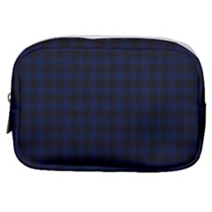 Black And Blue Classic Small Plaids Make Up Pouch (small) by ConteMonfrey